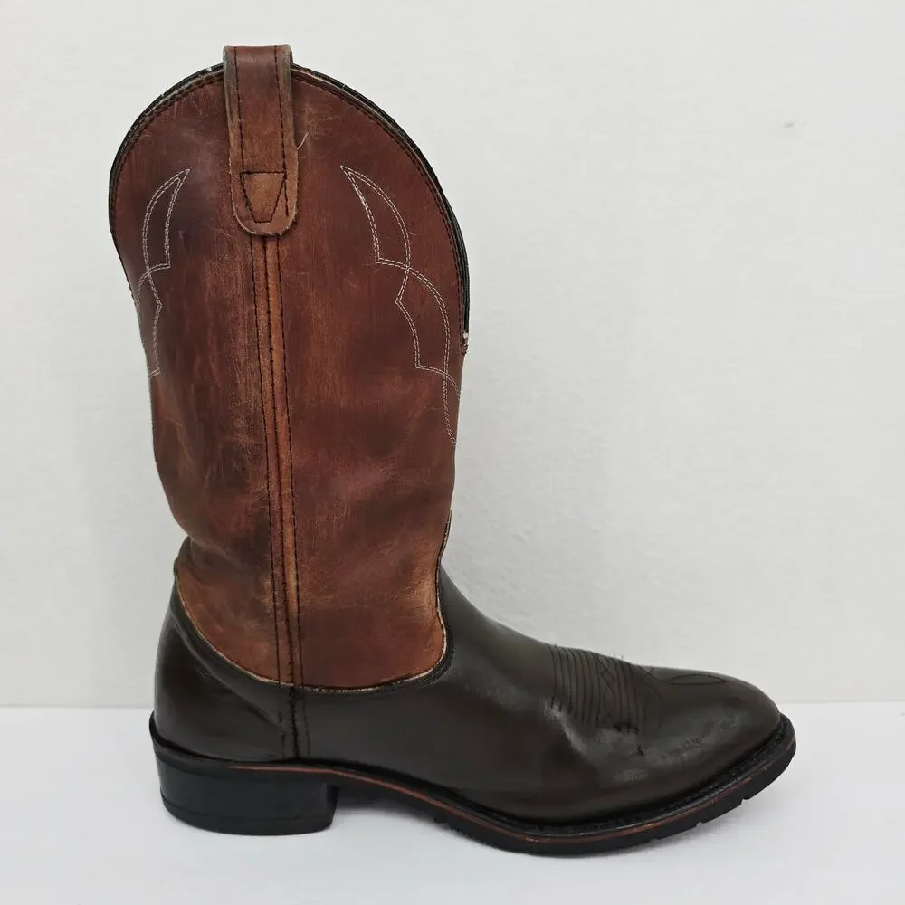 Double H Men's Western Cowboy Boots Leather Brown 11.5